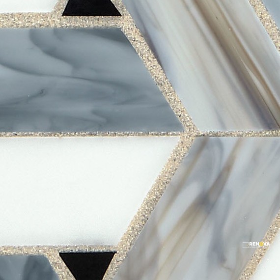 VIVIFY GLASS TRAPEZOID MOSAIC 1X3 - 13X15 - 4