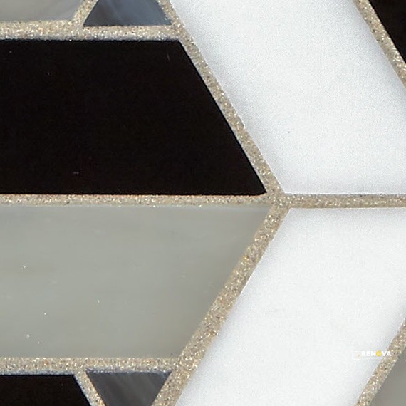 VIVIFY GLASS TRAPEZOID MOSAIC 1X3 - 13X15 - 5