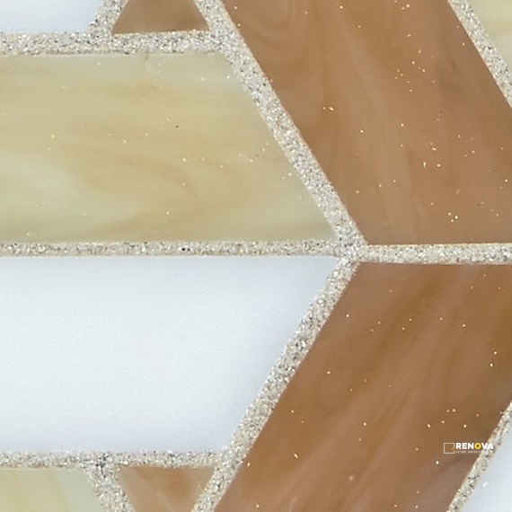 VIVIFY GLASS TRAPEZOID MOSAIC 1X3 - 13X15 - 6
