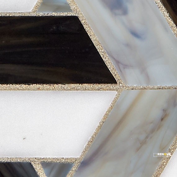 VIVIFY GLASS TRAPEZOID MOSAIC 1X3 - 13X15 - 7