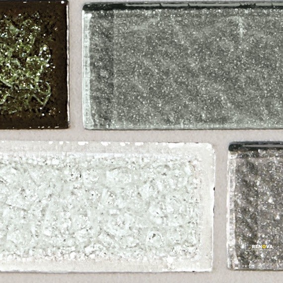 CRYSTAL SHORES GLASS RANDOM INTERLOCKING MOSAIC - 12X14 - 4