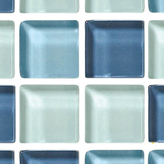 COLOR WAVE GLASS RANDOM INTERLOCKING MOSAIC - 12X18 - 4