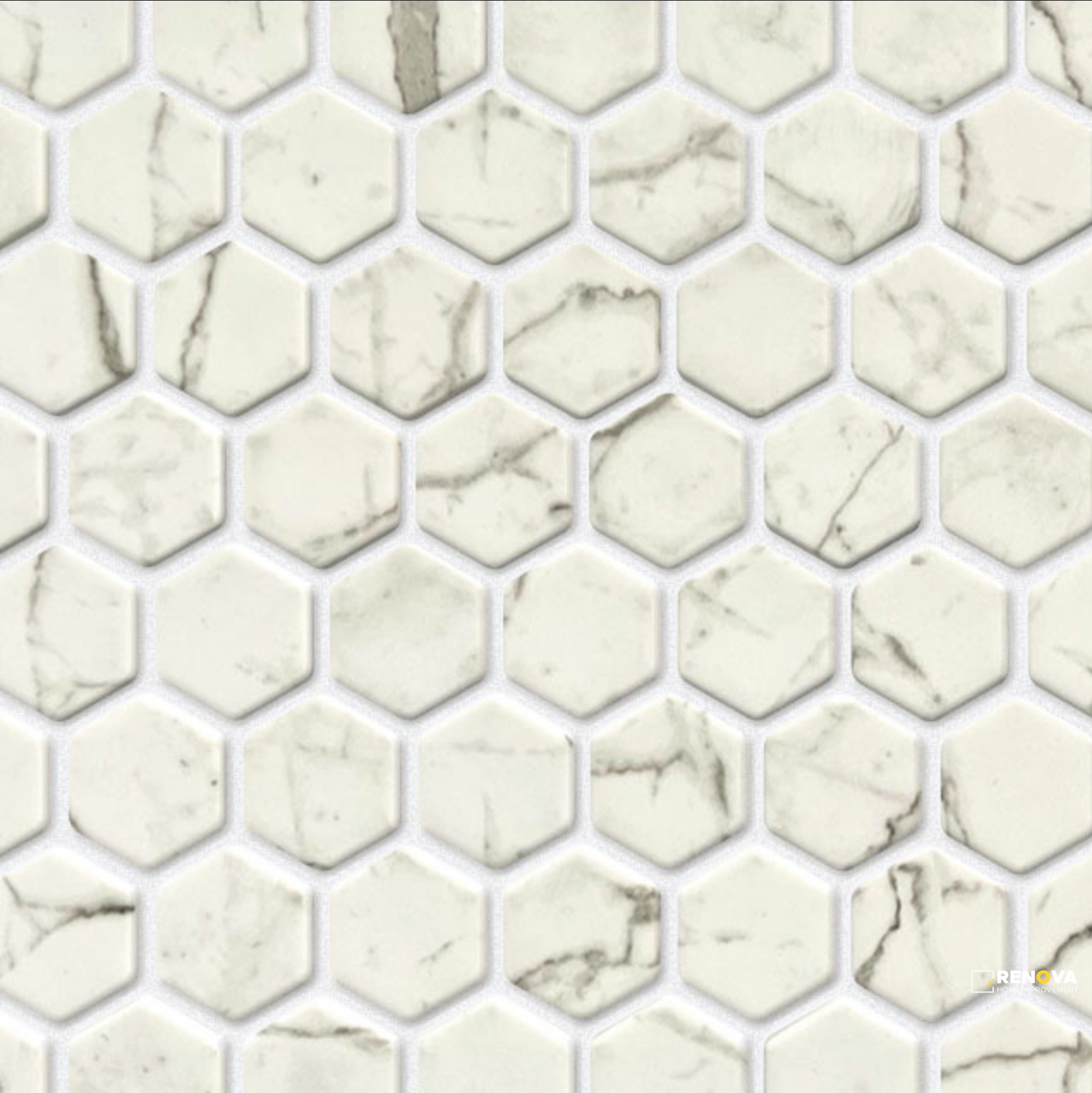 BELLEVUE GLASS SMALL HEX MOSAIC - 13X11 - 4
