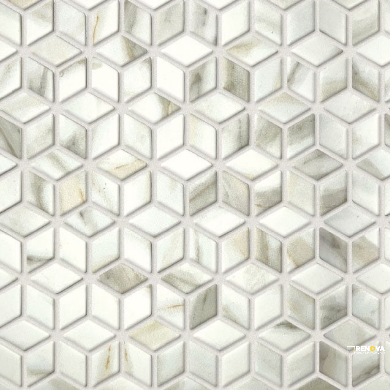 BELLEVUE GLASS DIAMOND MOSAIC - 13X11 - 3