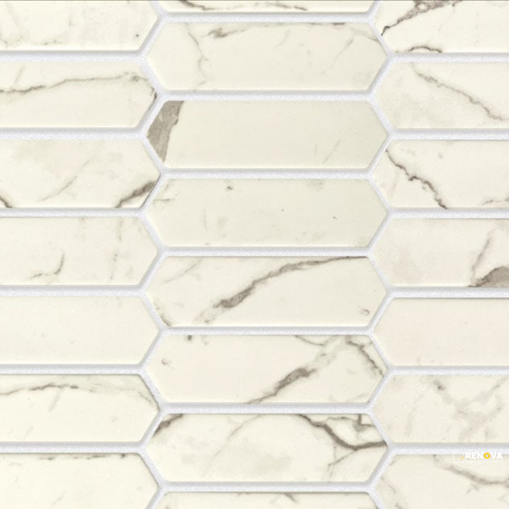 BELLEVUE GLASS ELONGATED HEX MOSAIC - 14X10