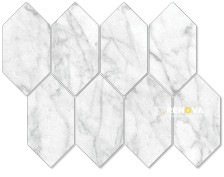 VIENNA POLISHED ELONGATED HEX MOSAIC 3X6 - 4
