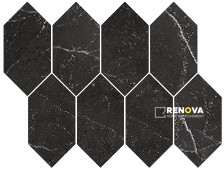 VIENNA POLISHED ELONGATED HEX MOSAIC 3X6 - 6