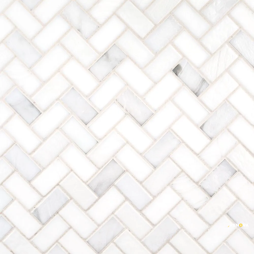 NEKO 5/8" HERRINGBONE BLEND MOSAIC 11" X 10.625" - SA990083 - SA990083 - 5