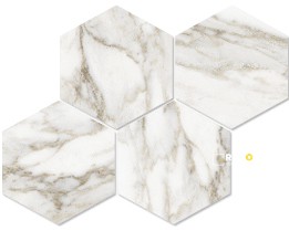 VIENNA HONED HEXAGON MOSAIC 6IN - 5