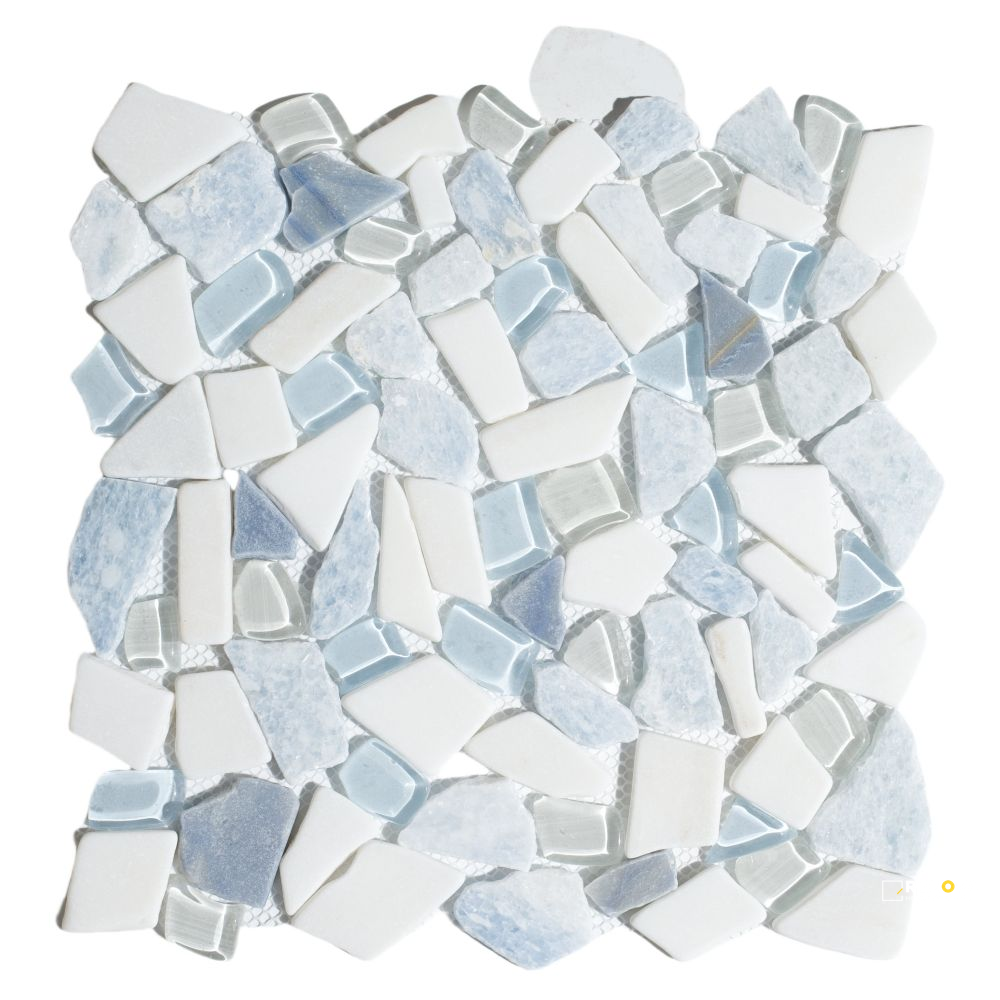 PEBBLE ROYAL SAPPHIRE MOSAIC 12" X 12" - 3
