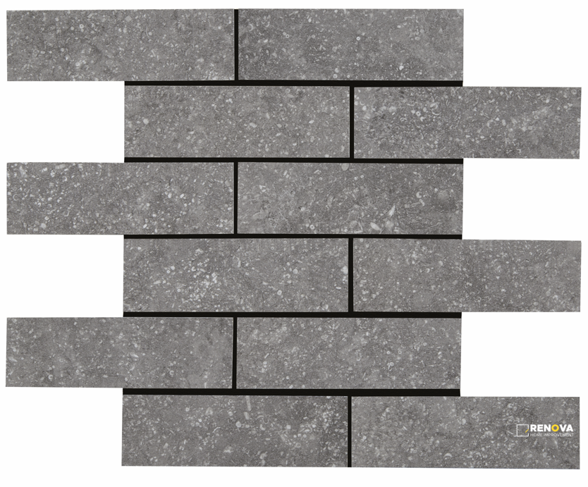 CROSSVILLE BELJN CANAL GRAY 2X6 MOSAIC UNPOLISHED .97 SF/SHT - 2