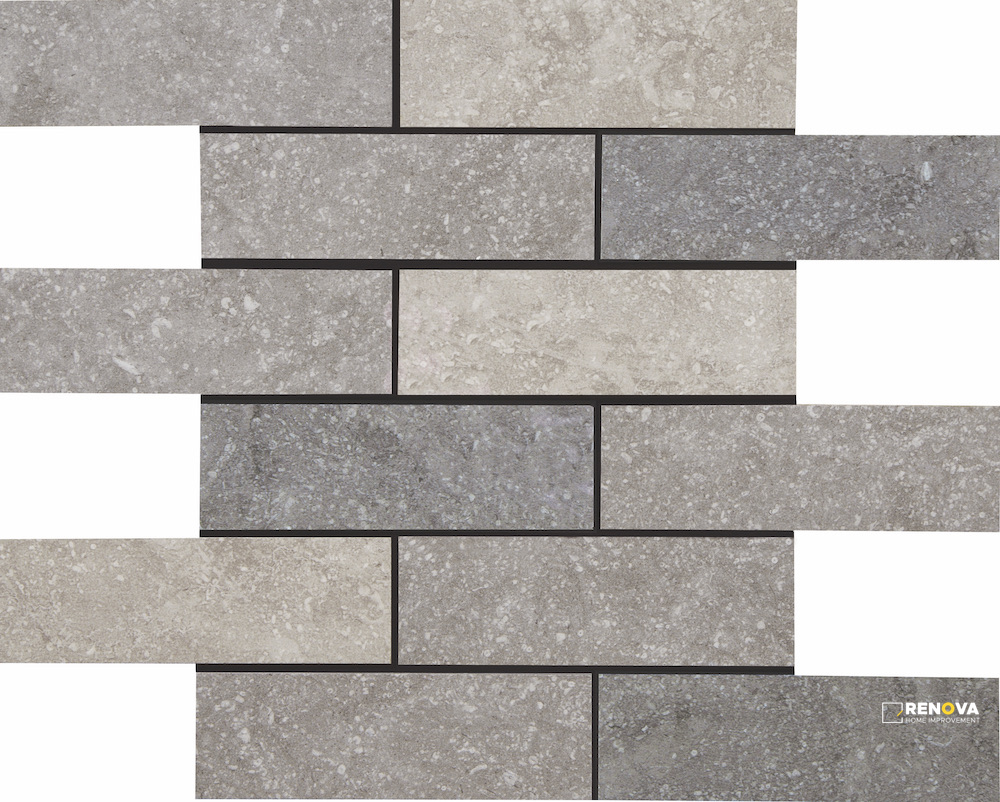 CROSSVILLE BELJN BLEND MEDIUM 2X6 MOSAIC UNPOLISHED .97 SF/SHT - 2