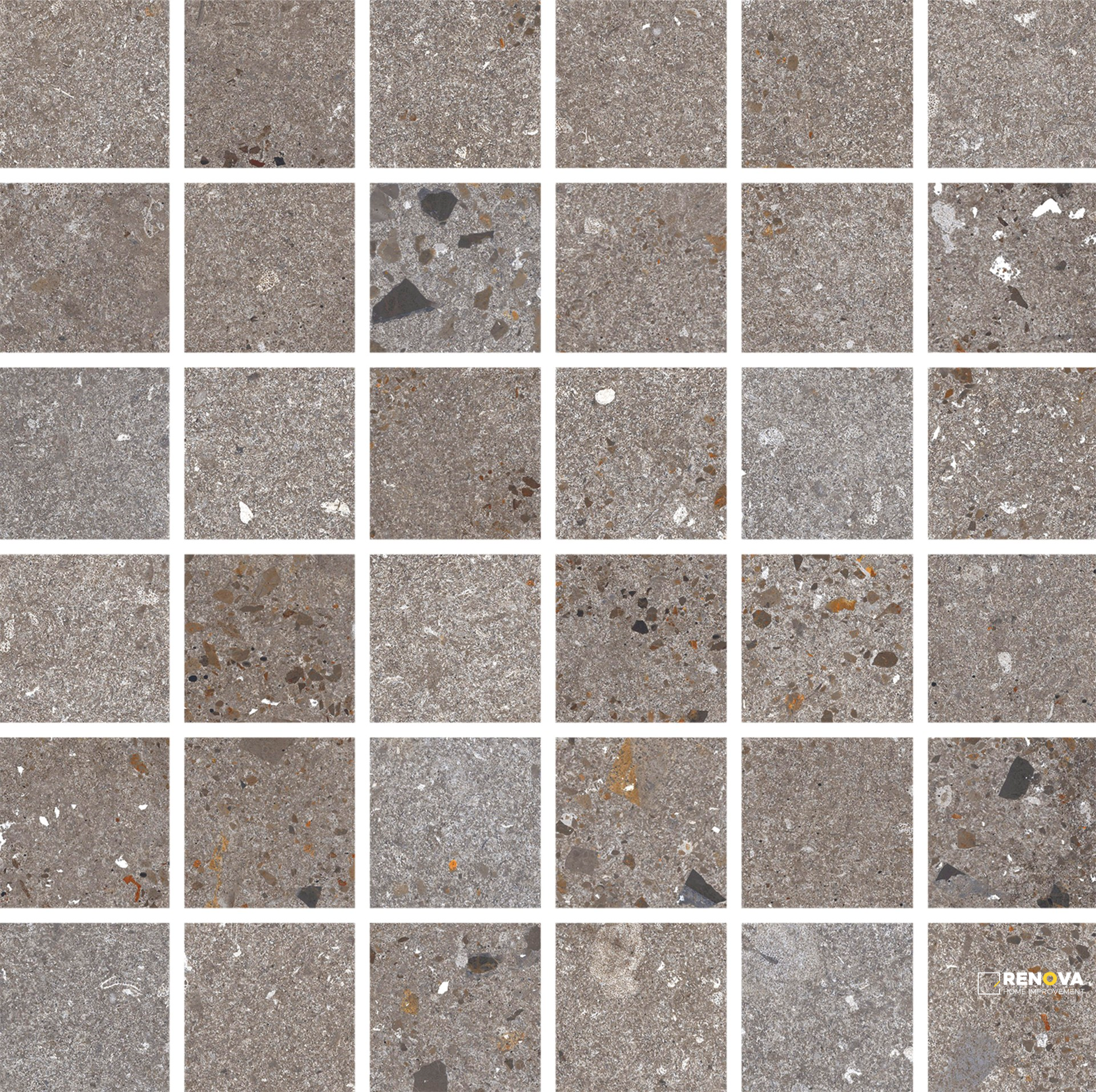 PORTOBELLO LAB CLAY 2X2 MOSAIC NATURAL 1 SF/SHT - 6