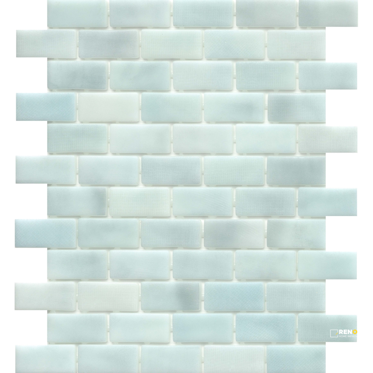 WATERLACE MATTE/SATIN STRUCTURED BLEND 1X2 OFFSET MOSAIC 10X12 - 4