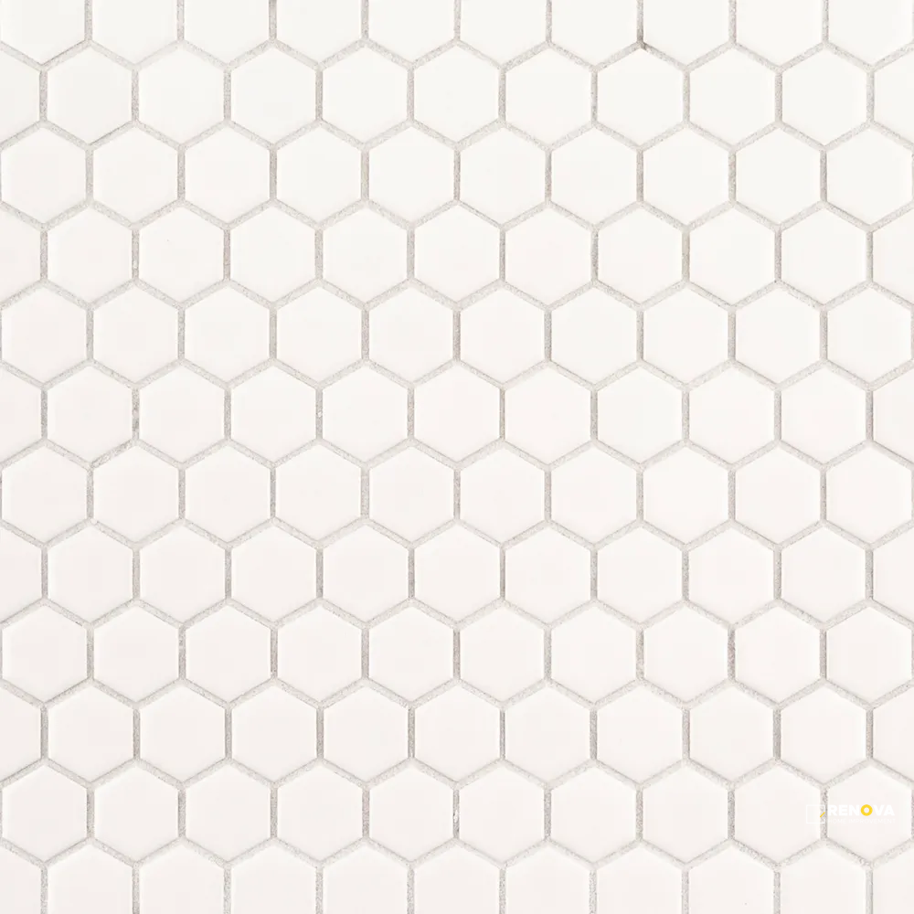 CHAPTER ES - ESSENTIALS HEXAGON WHITE GLOSS MOSAIC 7/8" - 5