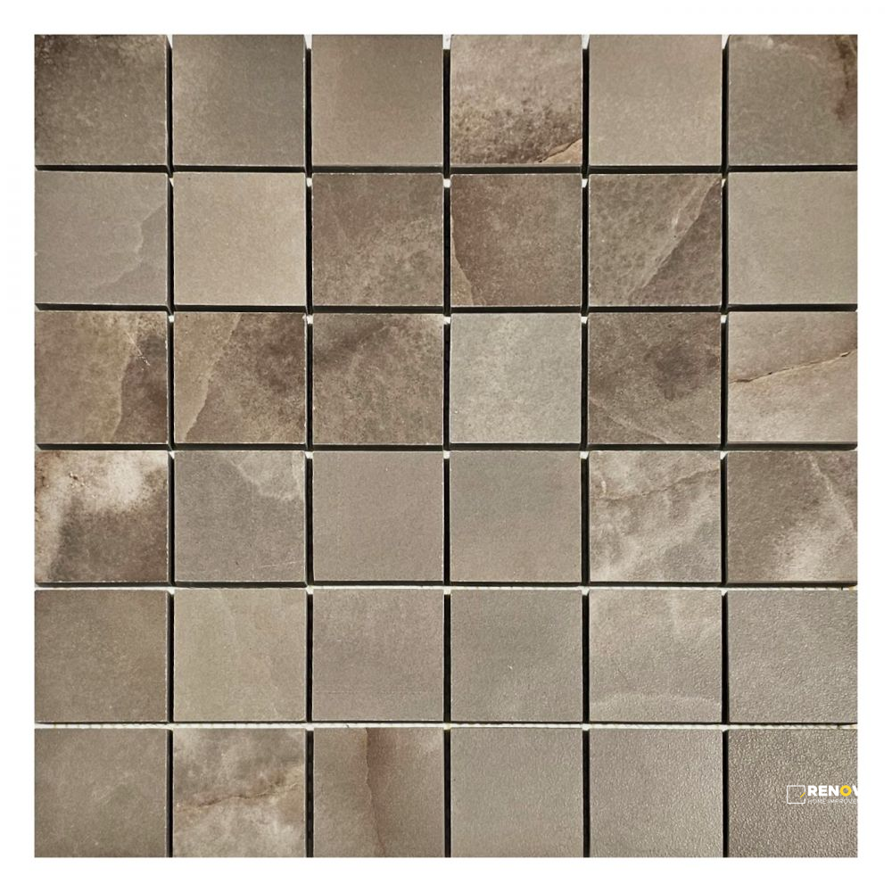 REVES CHOCO MATTE MOSAIC 12" X 12" - 2