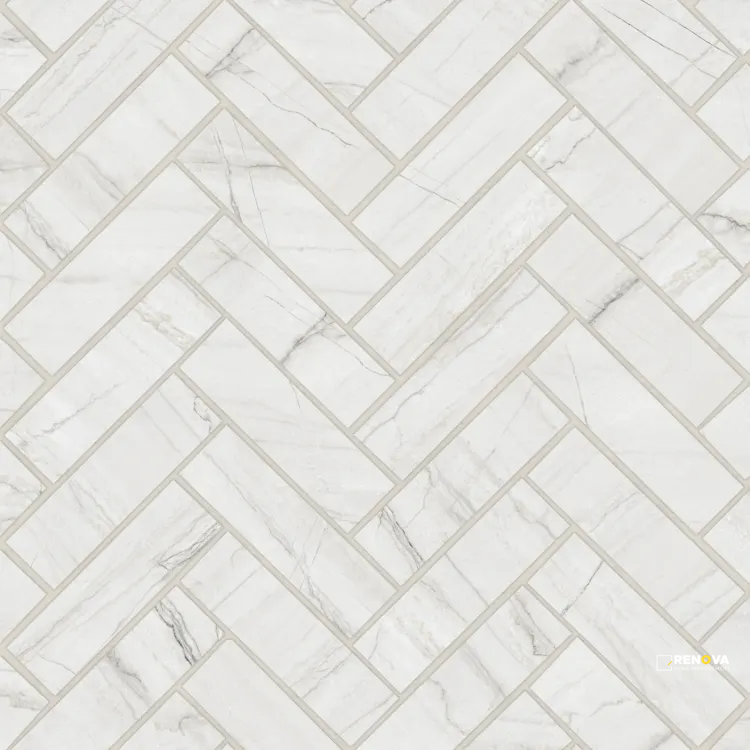 MAGNIFICA ERA LUXURY SATIN HERRINGBONE MOSAIC 1" X 4" - 7