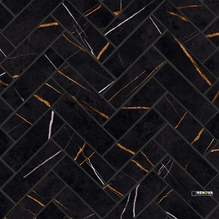 MAGNIFICA ERA LUXURY SATIN HERRINGBONE MOSAIC 1" X 4" - 8