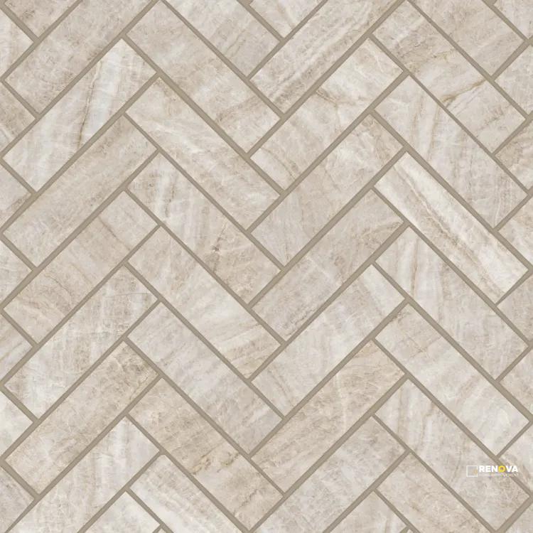 MAGNIFICA ERA LUXURY SATIN HERRINGBONE MOSAIC 1" X 4" - 9
