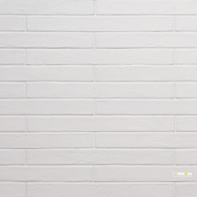 BRICKSTONE WHITE 2X18 MATTE ( 8 SF PER BOX )