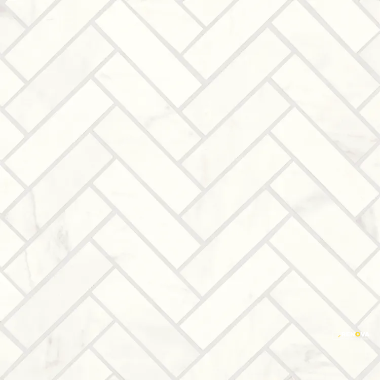 MAGNIFICA ERA PIETRA BIANCA HONED HERRINGBONE MOSAIC 1" X 4" - 3