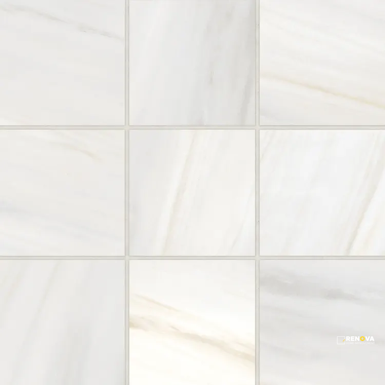 MAGNIFICA ERA BIANCO LASA HONED MOSAIC 4" X 4" - 2