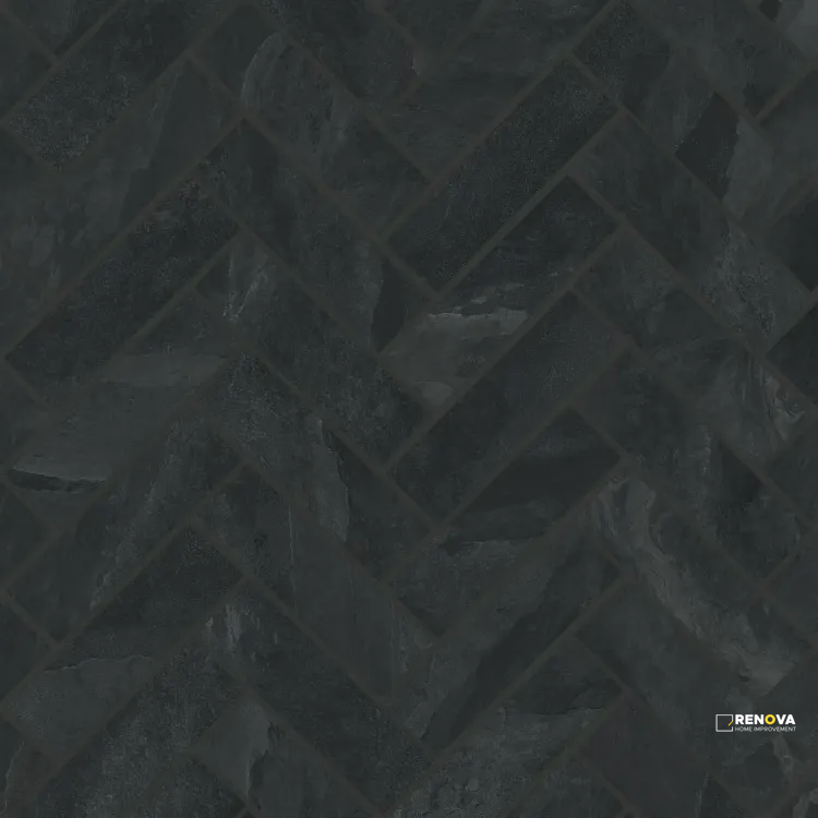MAGNIFICA ERA PIETRA SCURA HONED HERRINGBONE MOSAIC 1" X 4" - 2