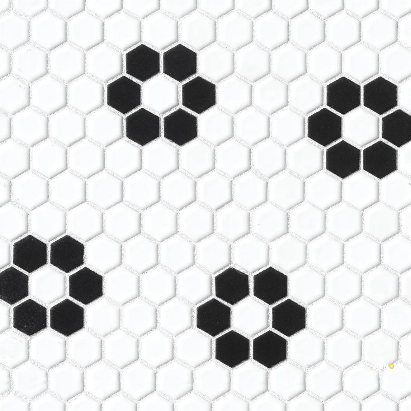 LE CAFE MATTE MOSAIC DECO DESIGN 2 - 1" X 1" - 3