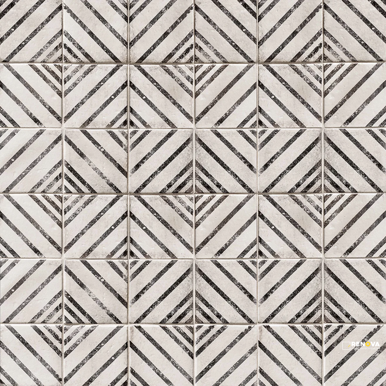 VIVACE GLOSS PRESSED MOTIF RICE DECO 4" X 4" - 6