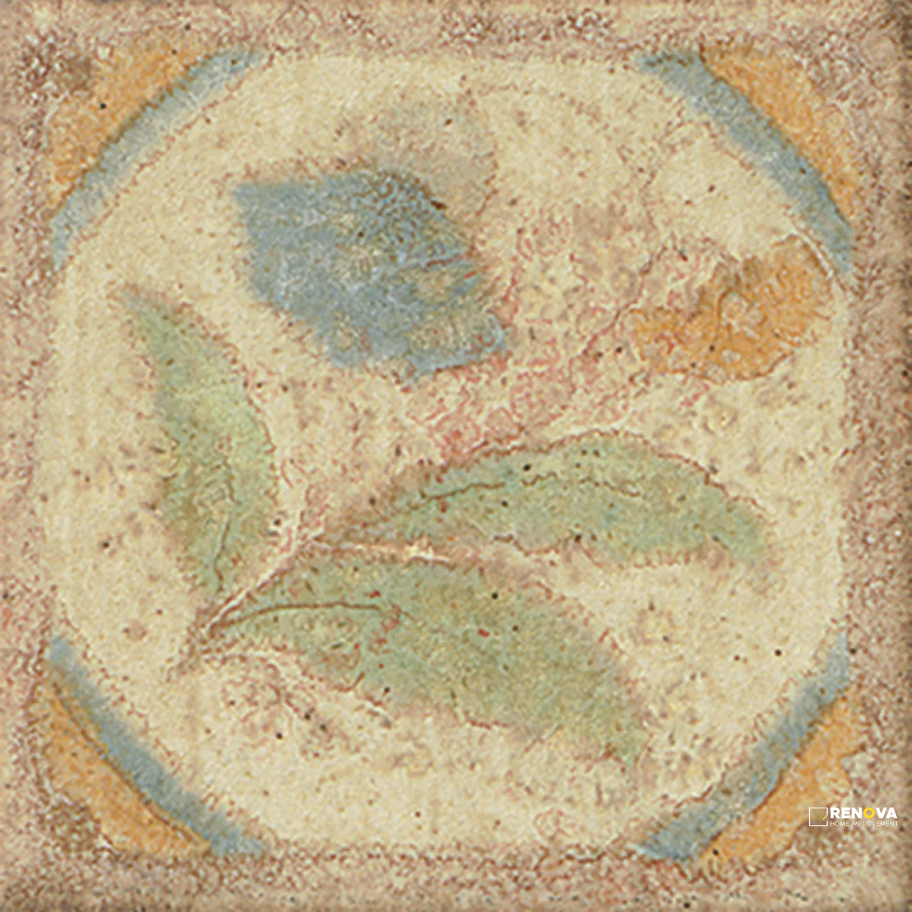 COTTO NATURE GLOSS TIRA VERSILIA HAND PAINTED DOT/CORNER 3" X 3" - 2