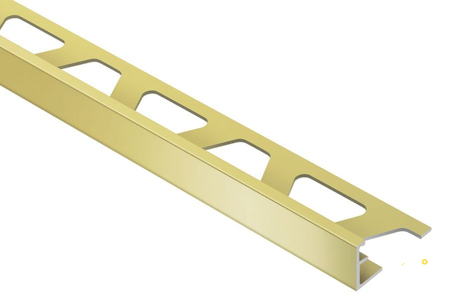 KERDI SCHLUTER SCHIENE A100AM SATIN BRASS "L" SHAPED EDGE TRIM 3/8" - ARIA100AM - 2