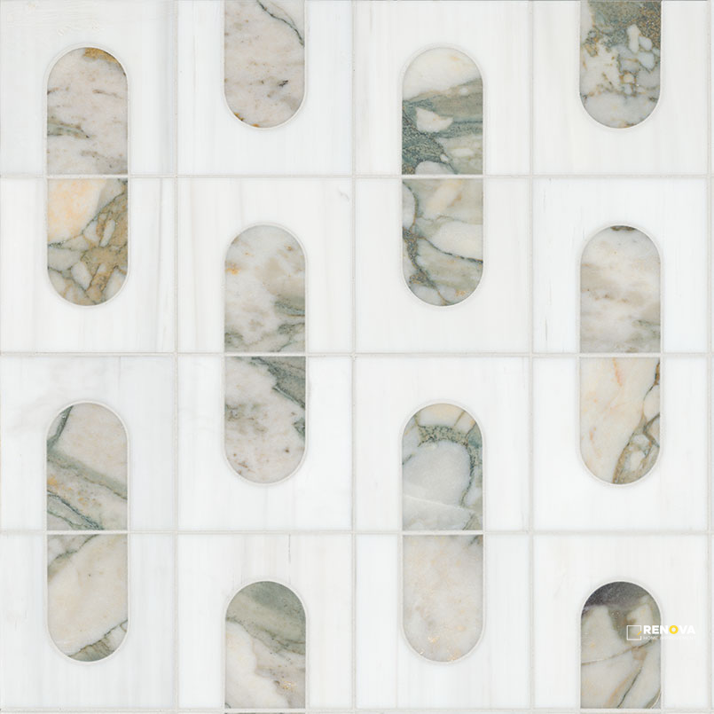 BIANCO DOLOMITE MODERNO POLISHED MOSAIC - 8
