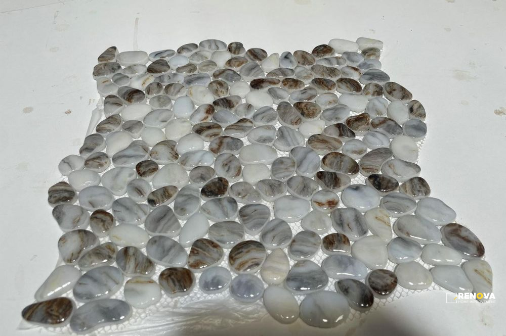 ART PEBBLE AMBER MOSAIC 12" X 12" - 4