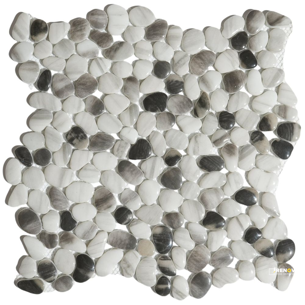 ART PEBBLE GREY MOSAIC 12" X 12" - 5
