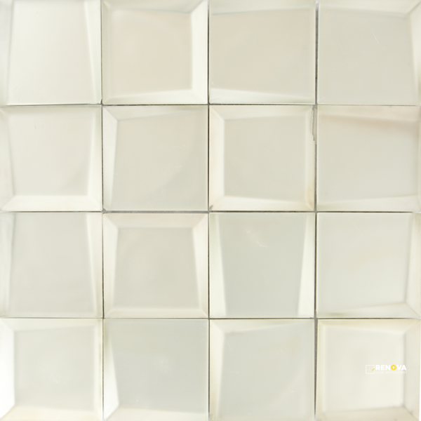 CROSSVILLE SIDEVIEW GLASS SILVER 3X3 MOSAIC MATTE .969 SF/SHT - 2