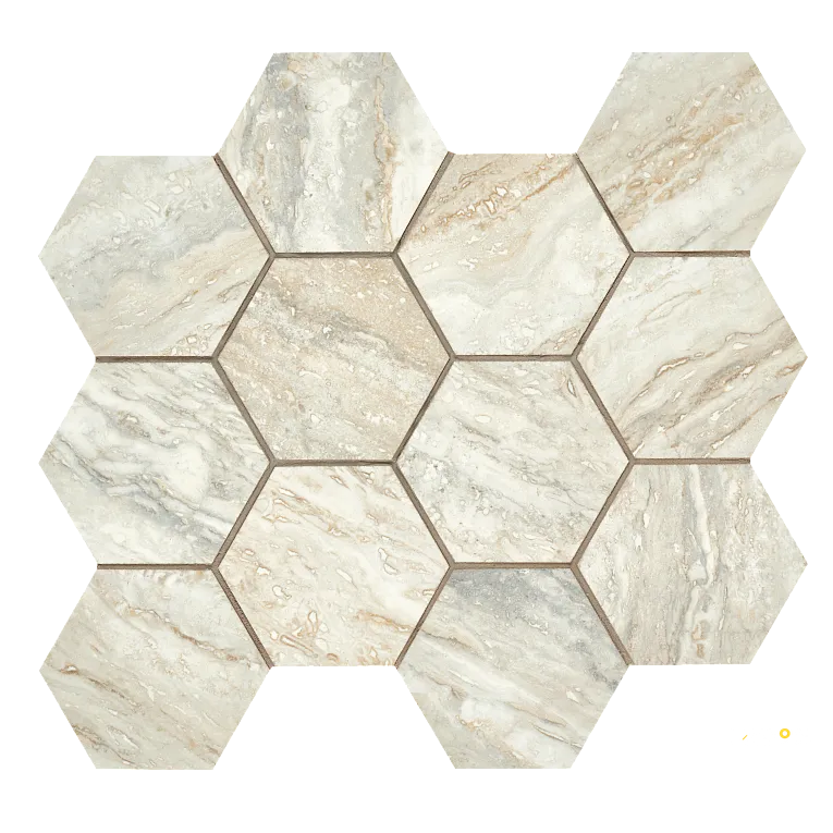 INVICTUS VEIN CUT POLISHED HEXAGON MOSAIC 4" - 4