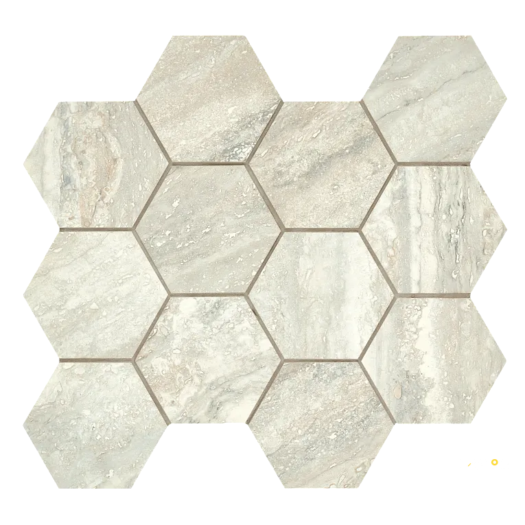INVICTUS VEIN CUT MATTE HEXAGON MOSAIC 4" - 4