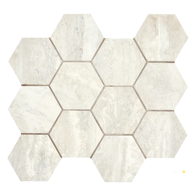 INVICTUS VEIN CUT MATTE HEXAGON MOSAIC 4" - 5