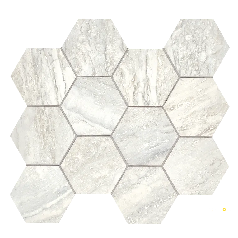 INVICTUS VEIN CUT MATTE HEXAGON MOSAIC 4" - 6