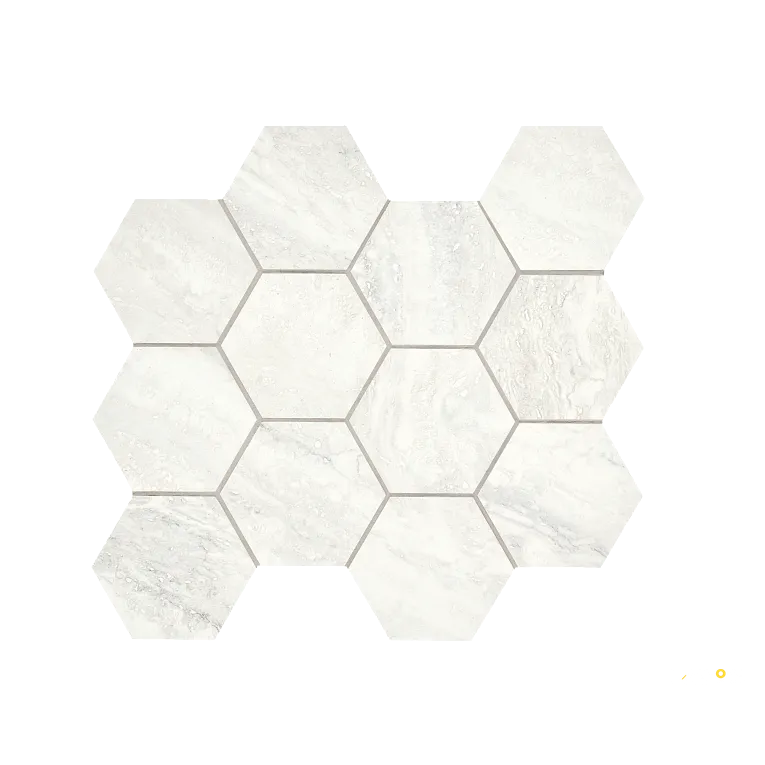 INVICTUS VEIN CUT MATTE HEXAGON MOSAIC 4" - 7