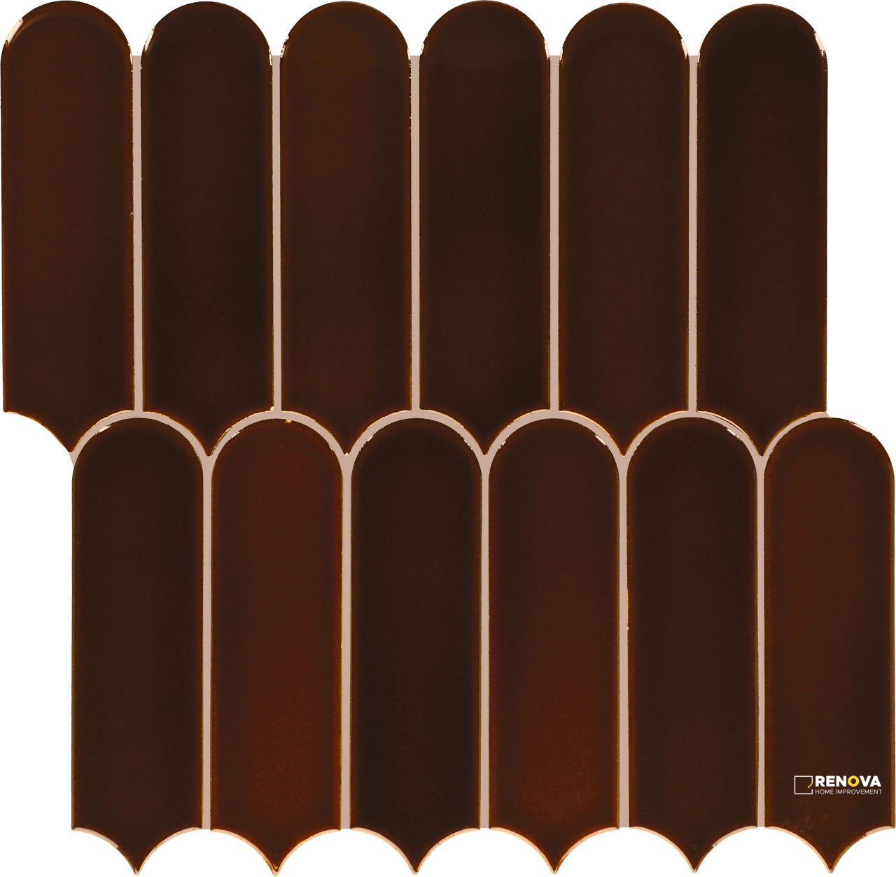 ARTEFINO VINTAGE FISH SCALE GLOSSY MOSAIC 2X6 - 13X12 - 14