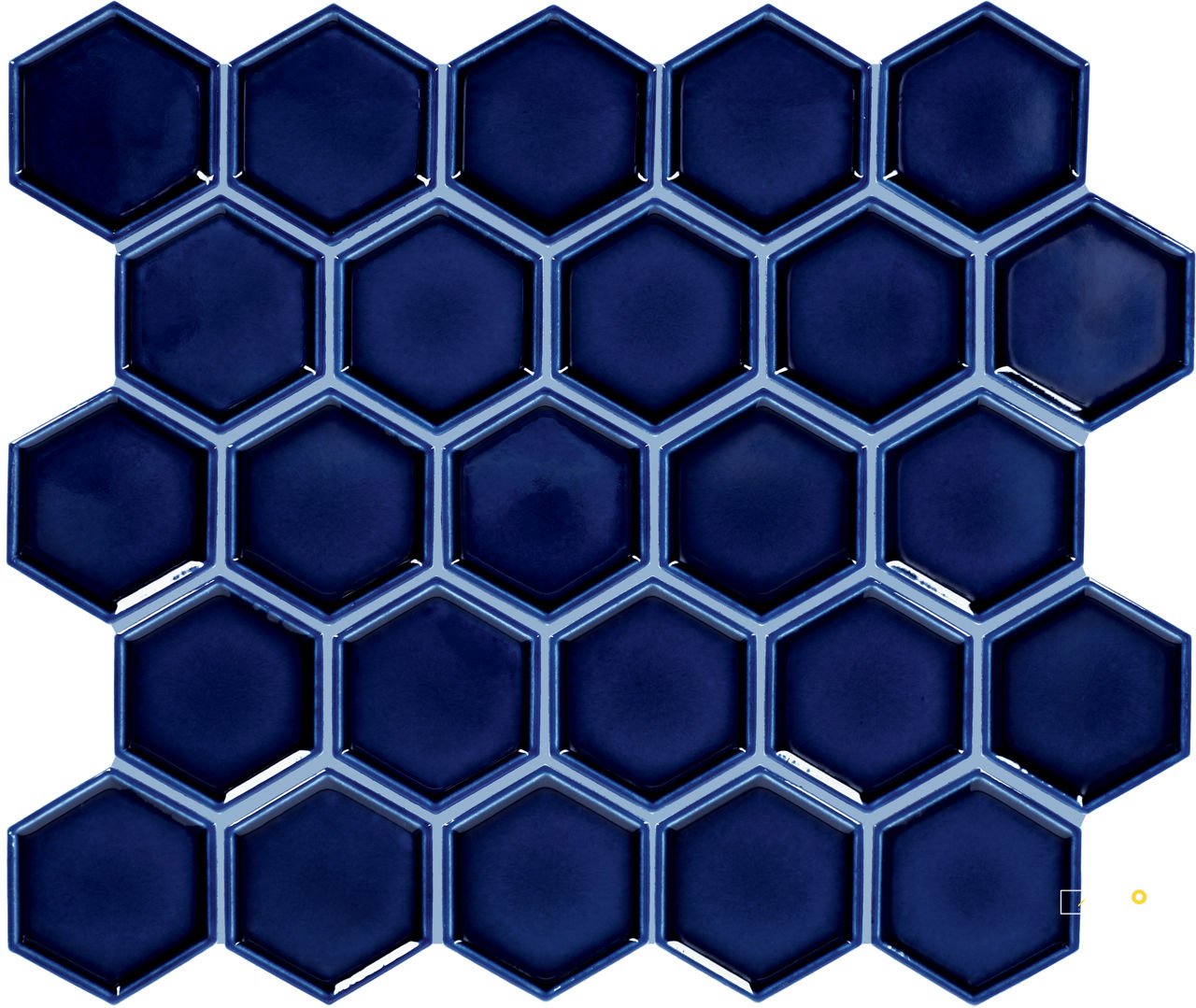 ARTEFINO JEWEL FRAMED HEXAGON GLOSSY MOSAIC 2.5 - 14X12 - 7