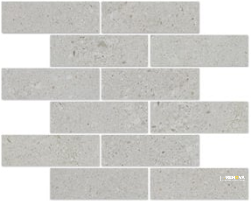 URBAN CONCRETE MATTE BRICK MOSAIC 2X6 - 12X12 - 7