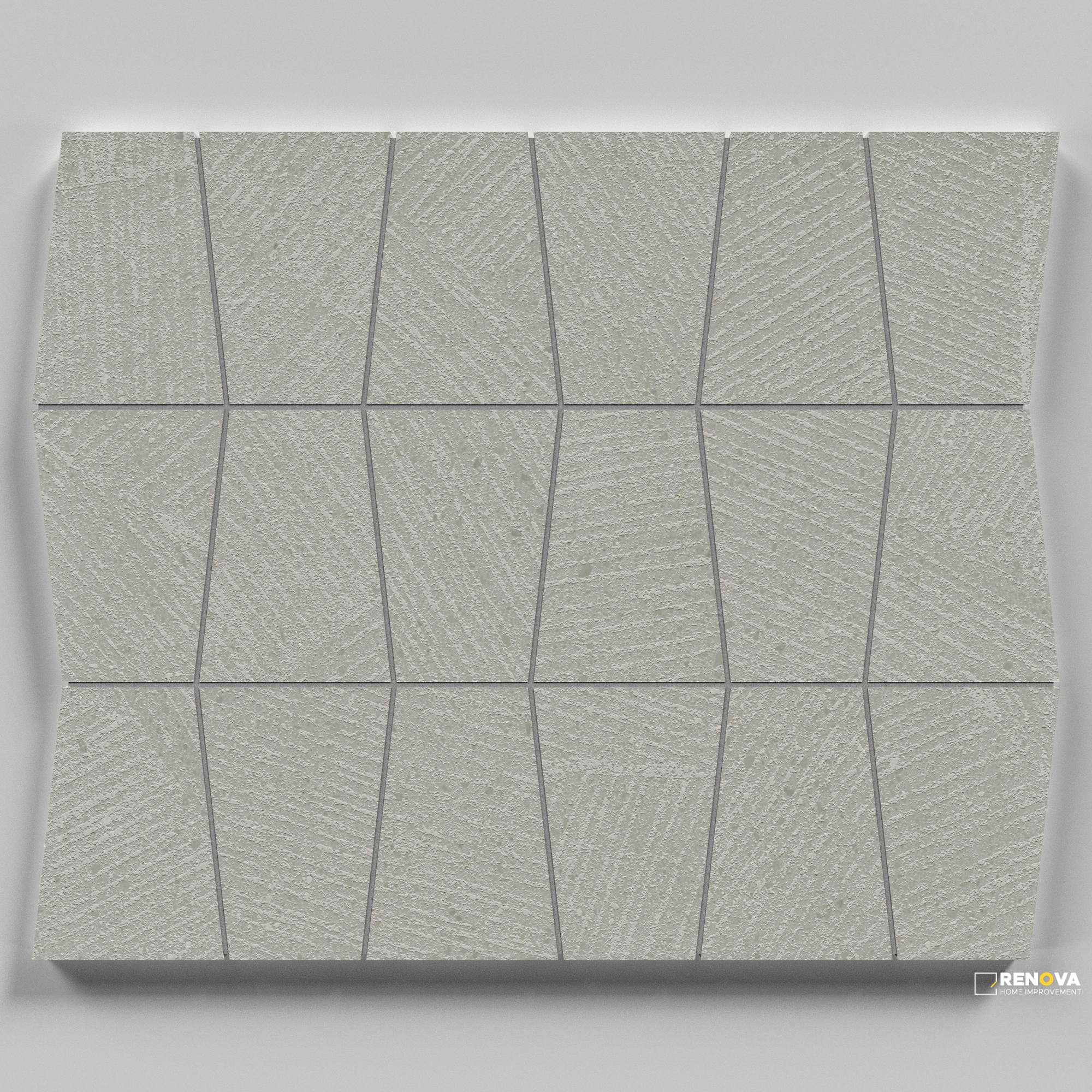CROSSVILLE SAND GARDEN MEDITATIVE MUSHROOM TRAPEZOID MOSAIC UNPOLISHED 1.33 SF/S - 5