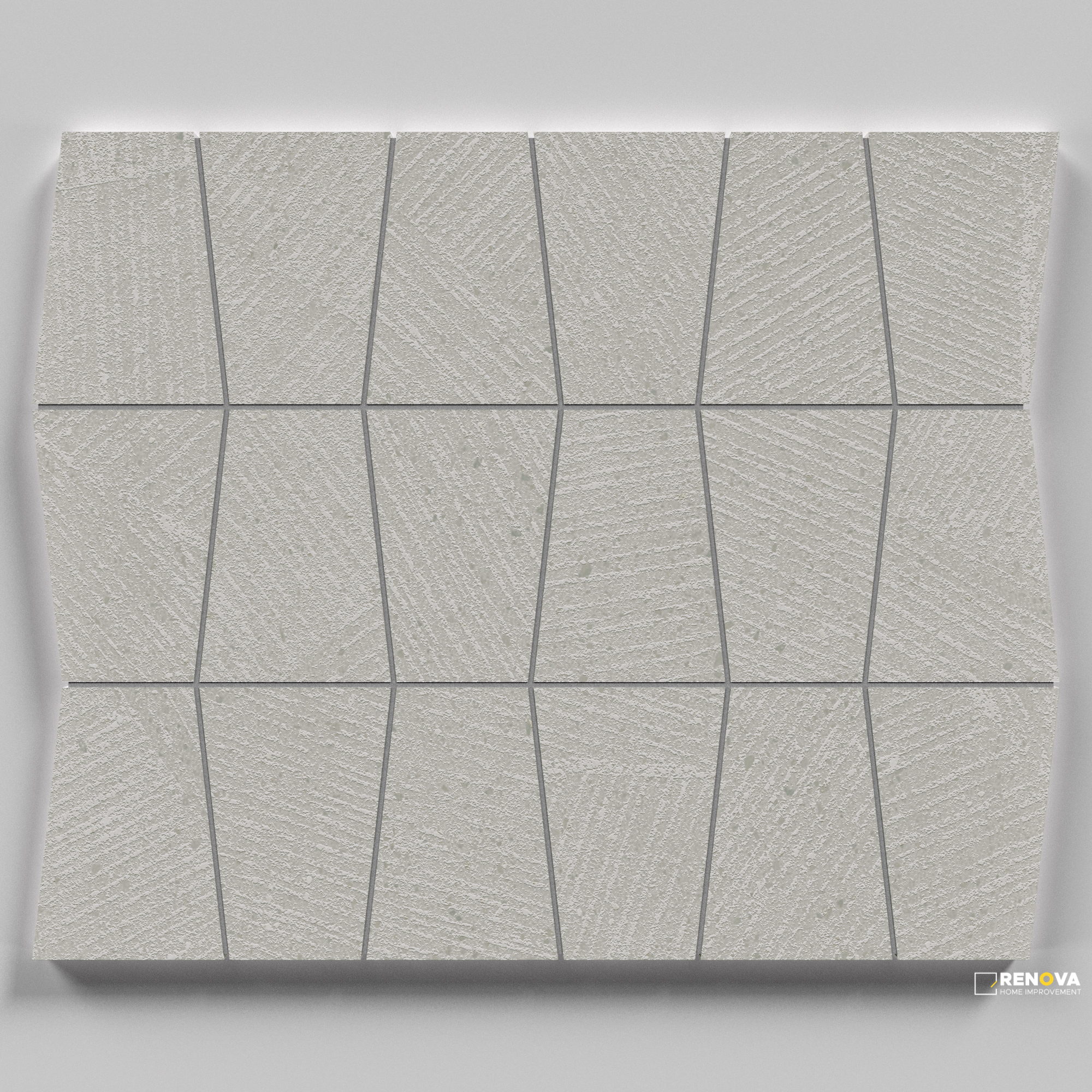 CROSSVILLE SAND GARDEN CONTEMPLATIVE CREAM TRAPEZOID MOSAIC UNPOLISHED 1.33 SF/S - 2