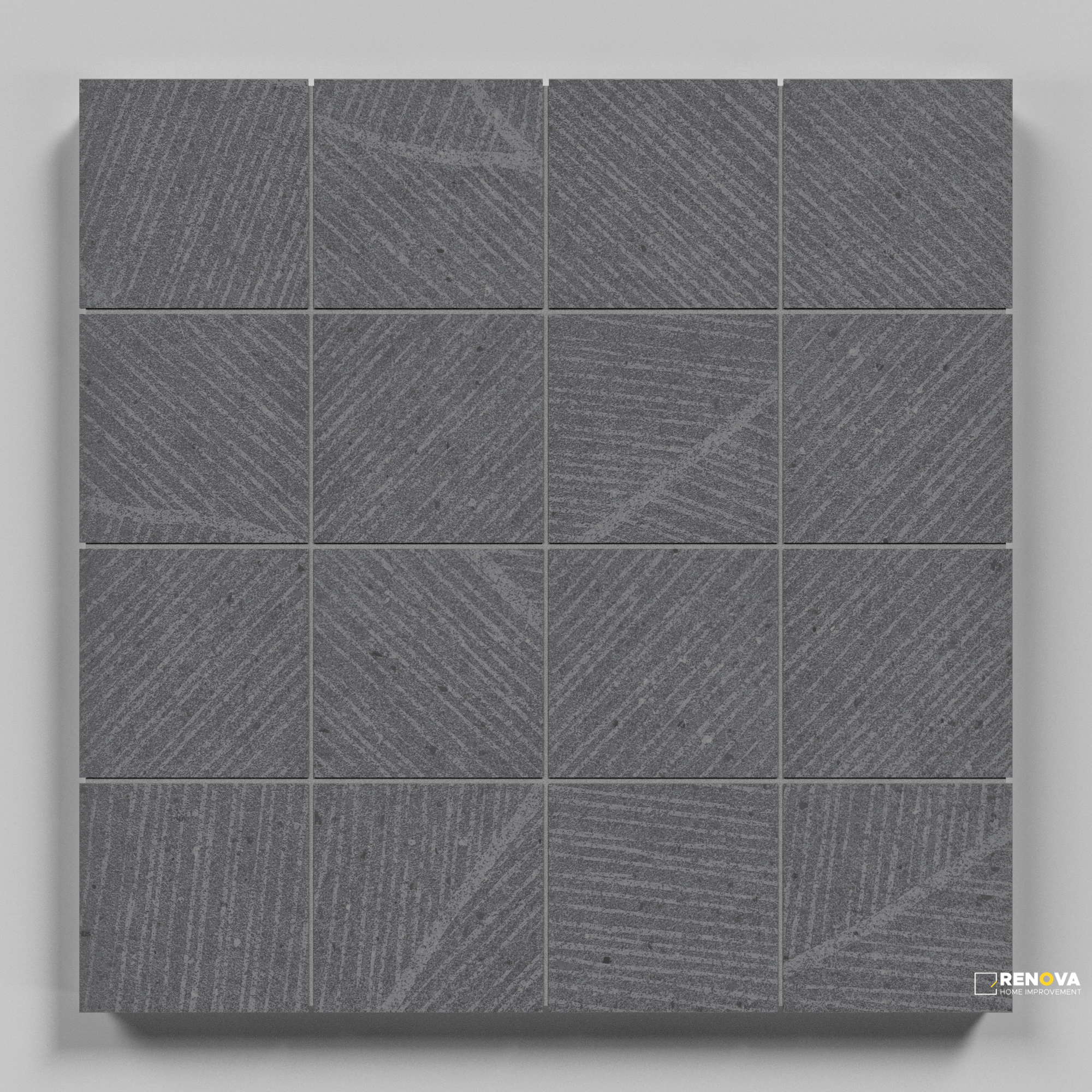 CROSSVILLE SAND GARDEN PROFOUND PEWTER 3X3 MOSAIC UNPOLISHED .98 SF/SHT - 2