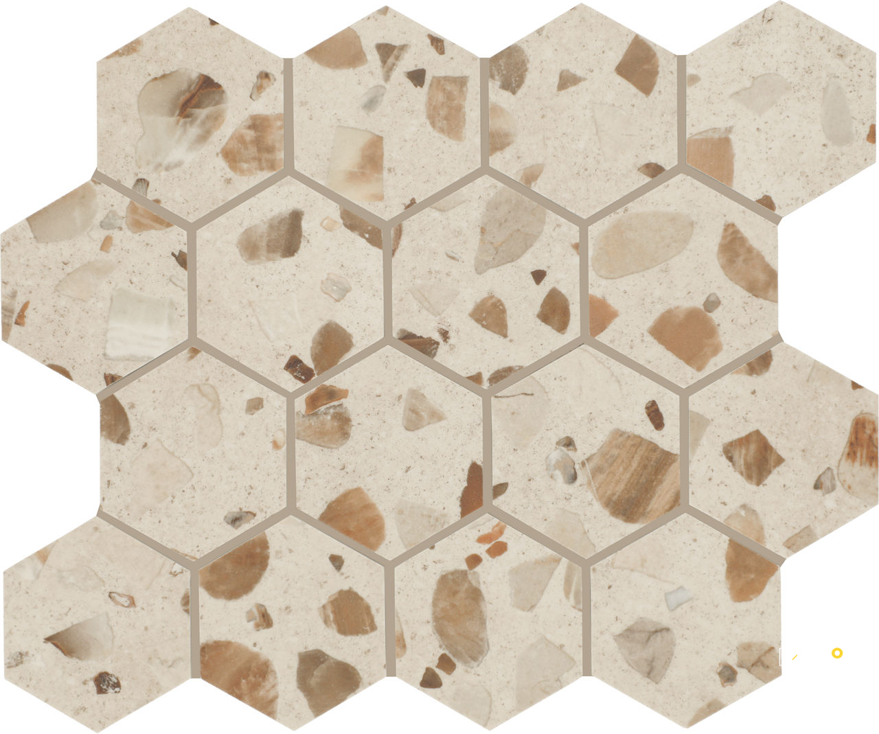CURATION POLISHED HEXAGON 3MM MOSAIC - 15X12 - 5