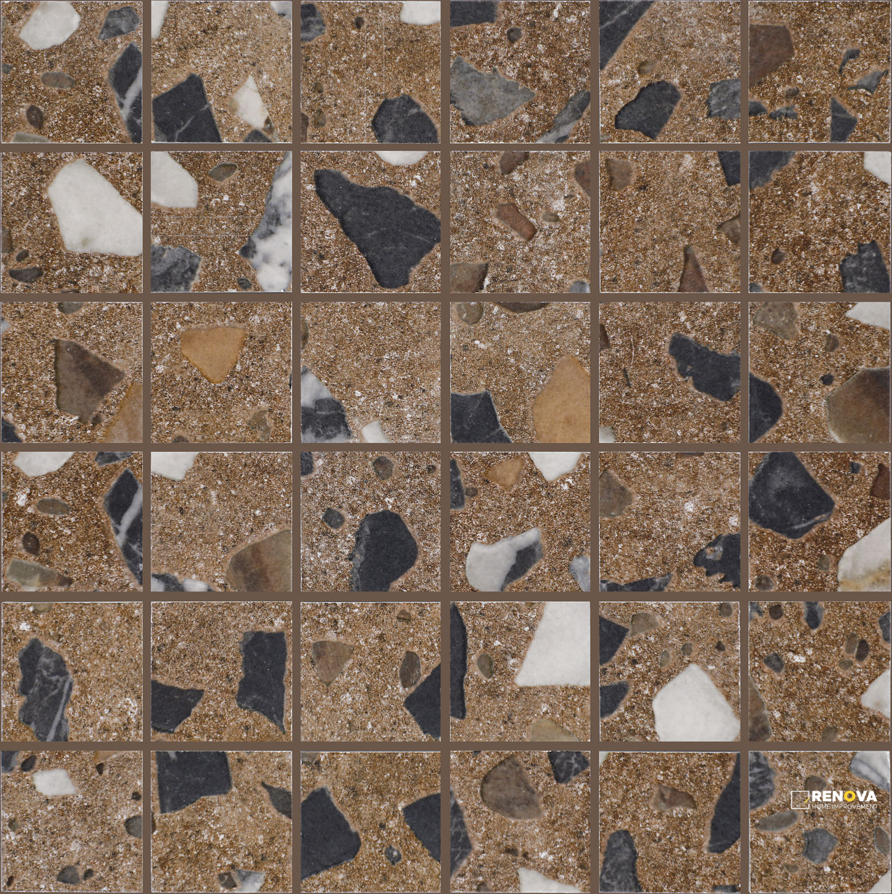 CURATION MATTE STRAIGHT JOINT MOSAIC 2X2 ON 12X12 - 5