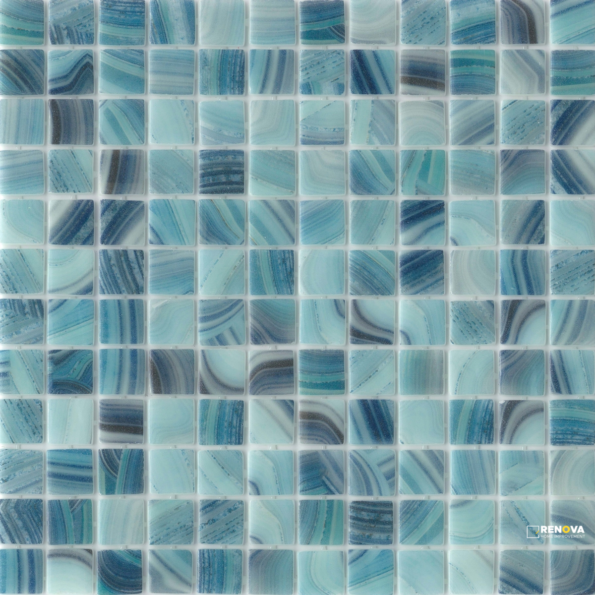 WATERLACE GLOSSY 1X1 MOSAIC 12X18 - 5
