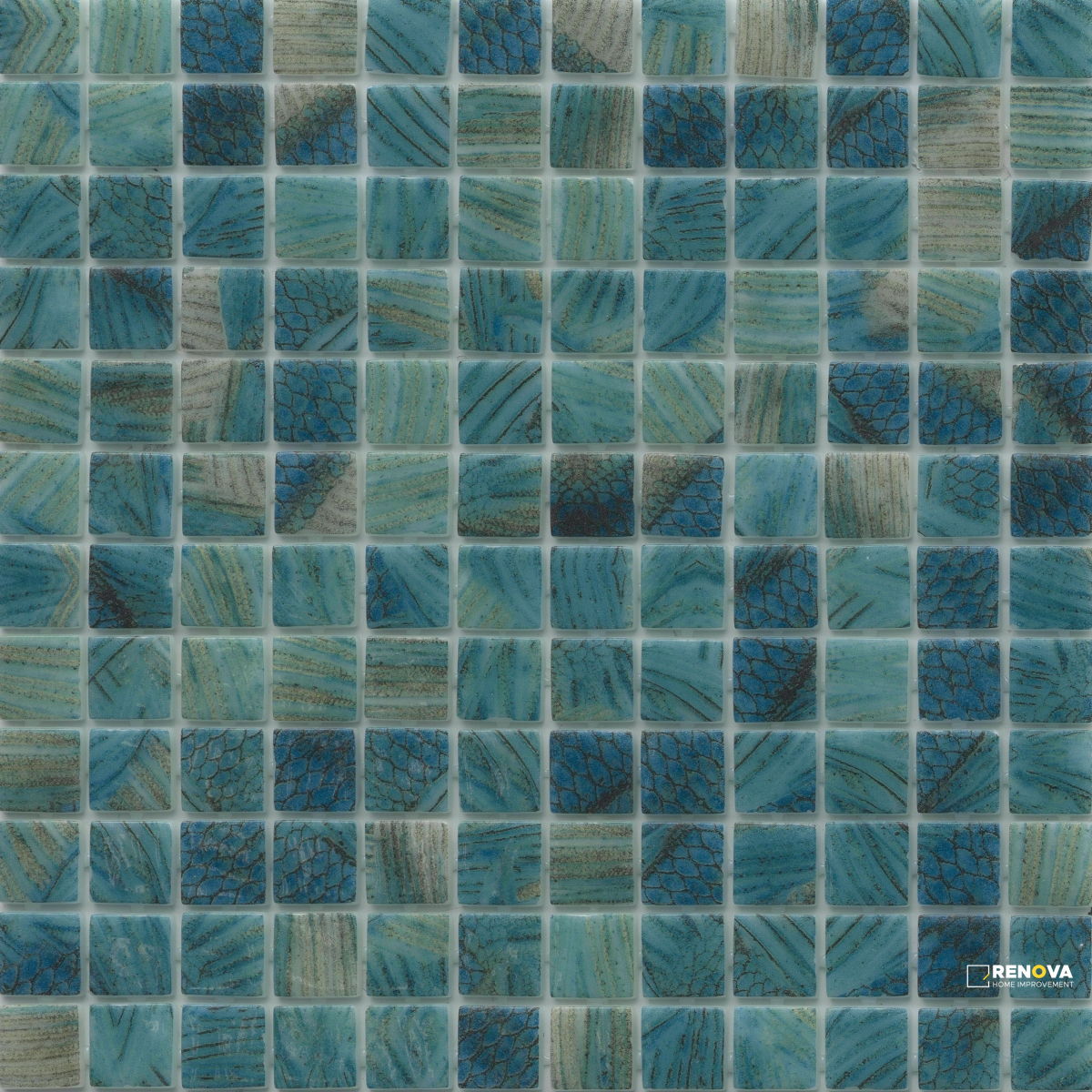WATERLACE GLOSSY 1X1 MOSAIC 12X18 - 8